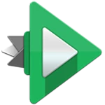 rocket player light green theme android application logo